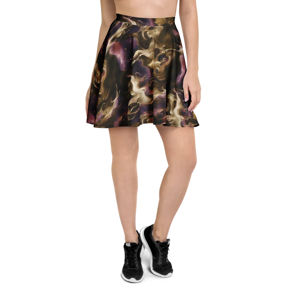 Astral Saffron on Skater Skirt — Front