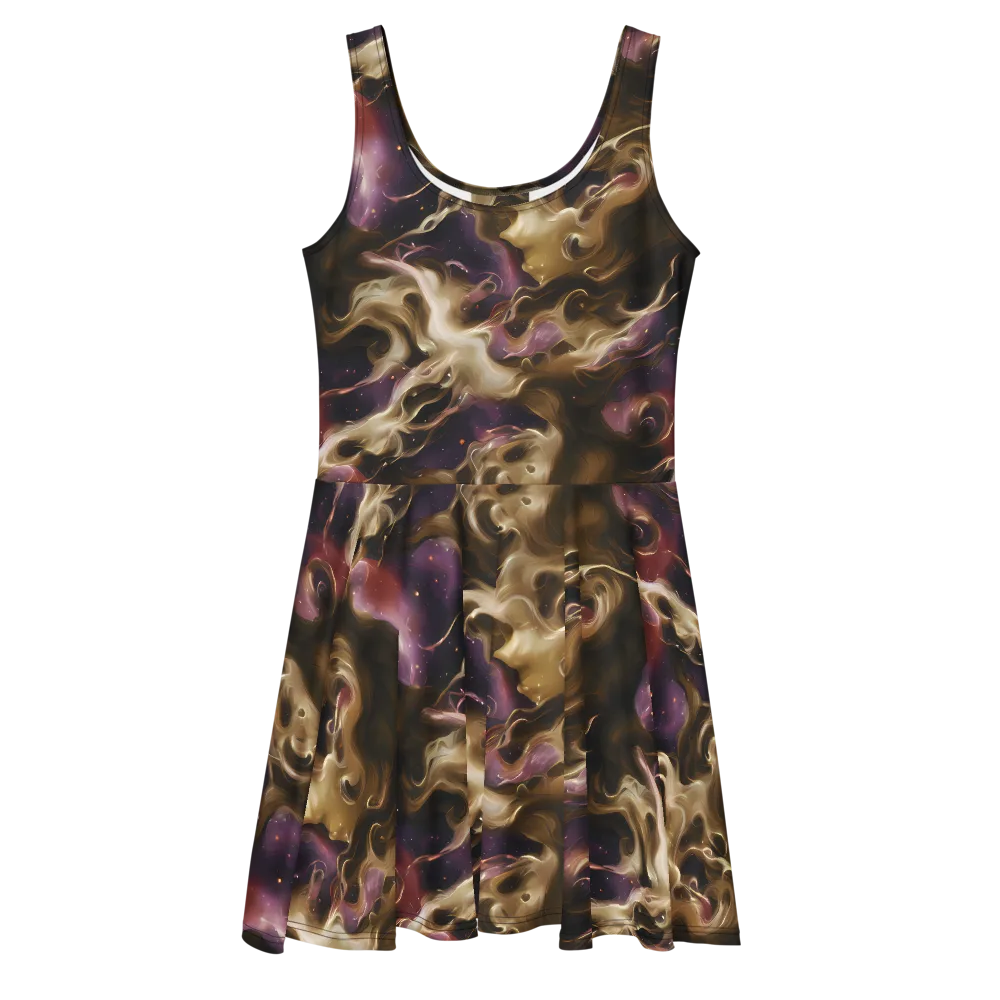 Astral Saffron on Skater Dress — Front