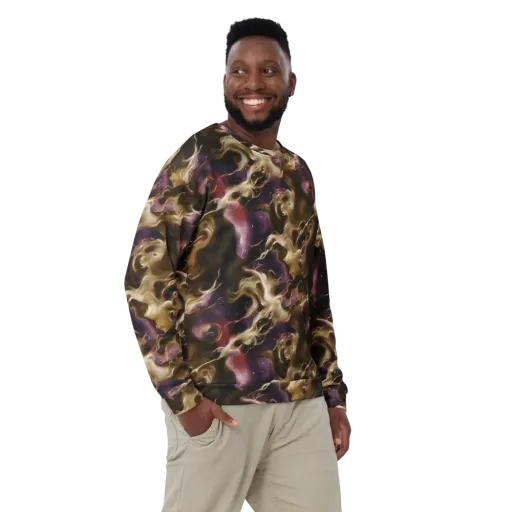 Astral Saffron on a Sweatshirt