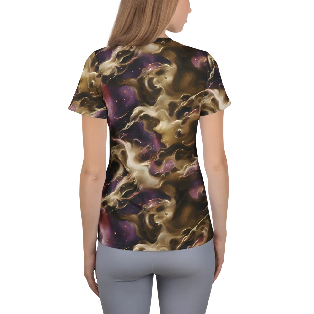 Astral Saffron on Women's Athletic T-Shirt — Back