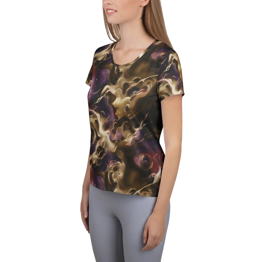 Astral Saffron on Women's Athletic T-Shirt — Left