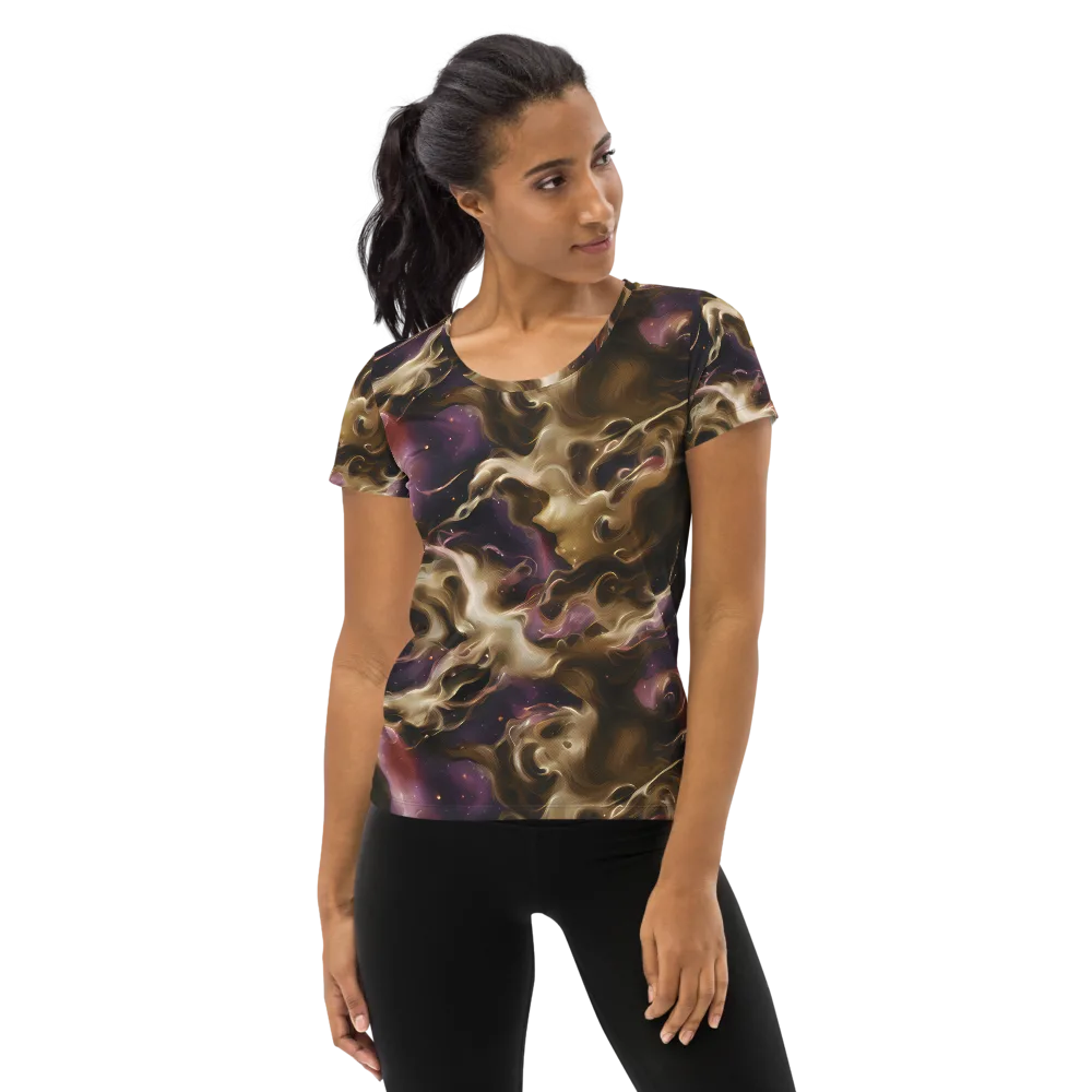 Astral Saffron on Women's Athletic T-Shirt — Front