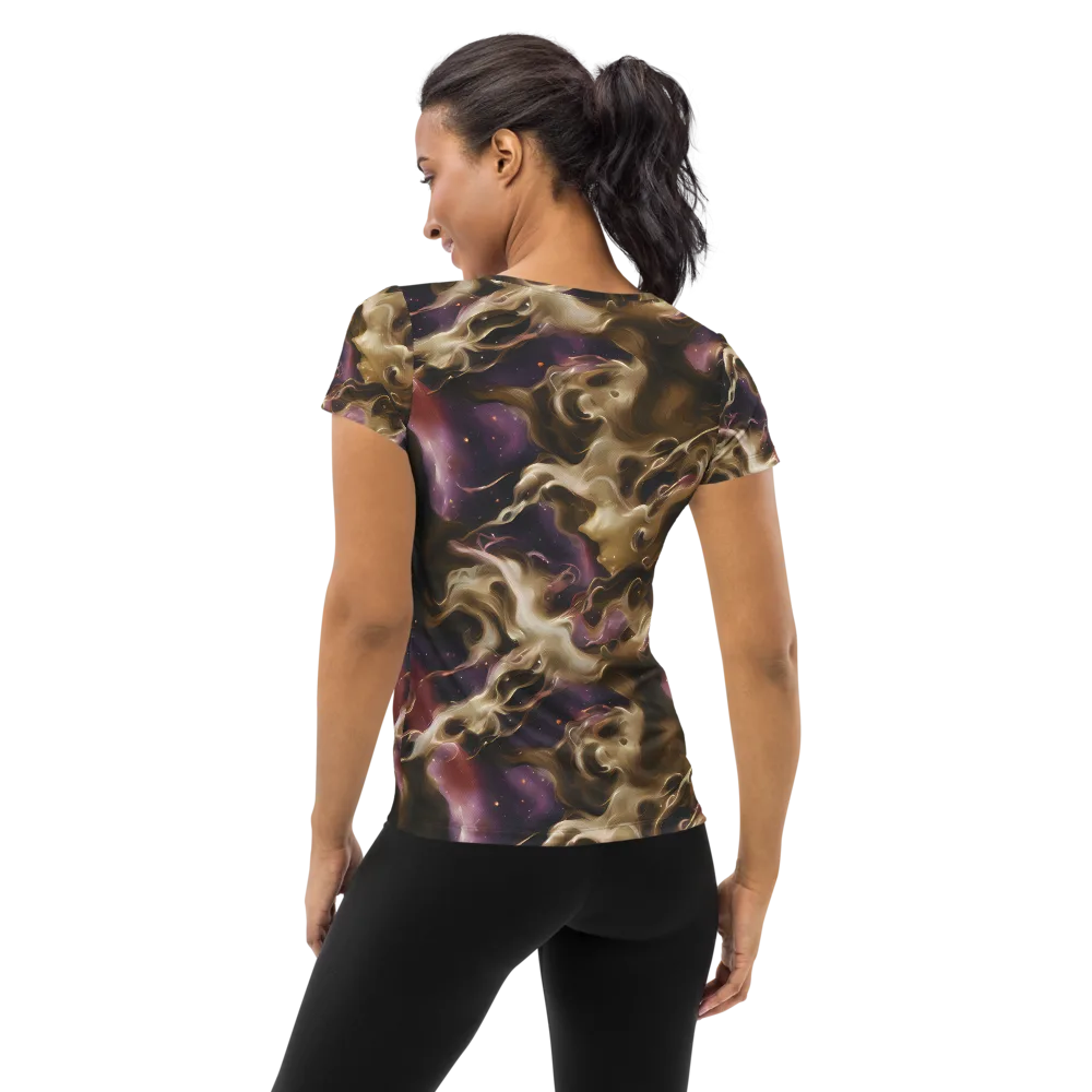 Astral Saffron on Women's Athletic T-Shirt — Back