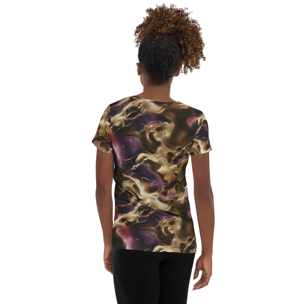 Astral Saffron on Women's Athletic T-Shirt — Back