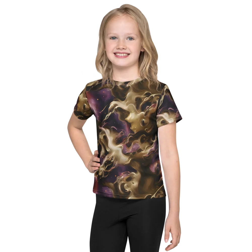 Astral Saffron on Kids Crew Neck T-Shirt — Front