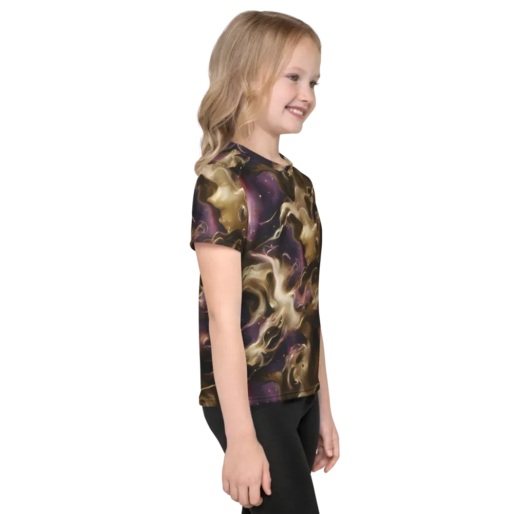 Astral Saffron on Kids Crew Neck T-Shirt — Right