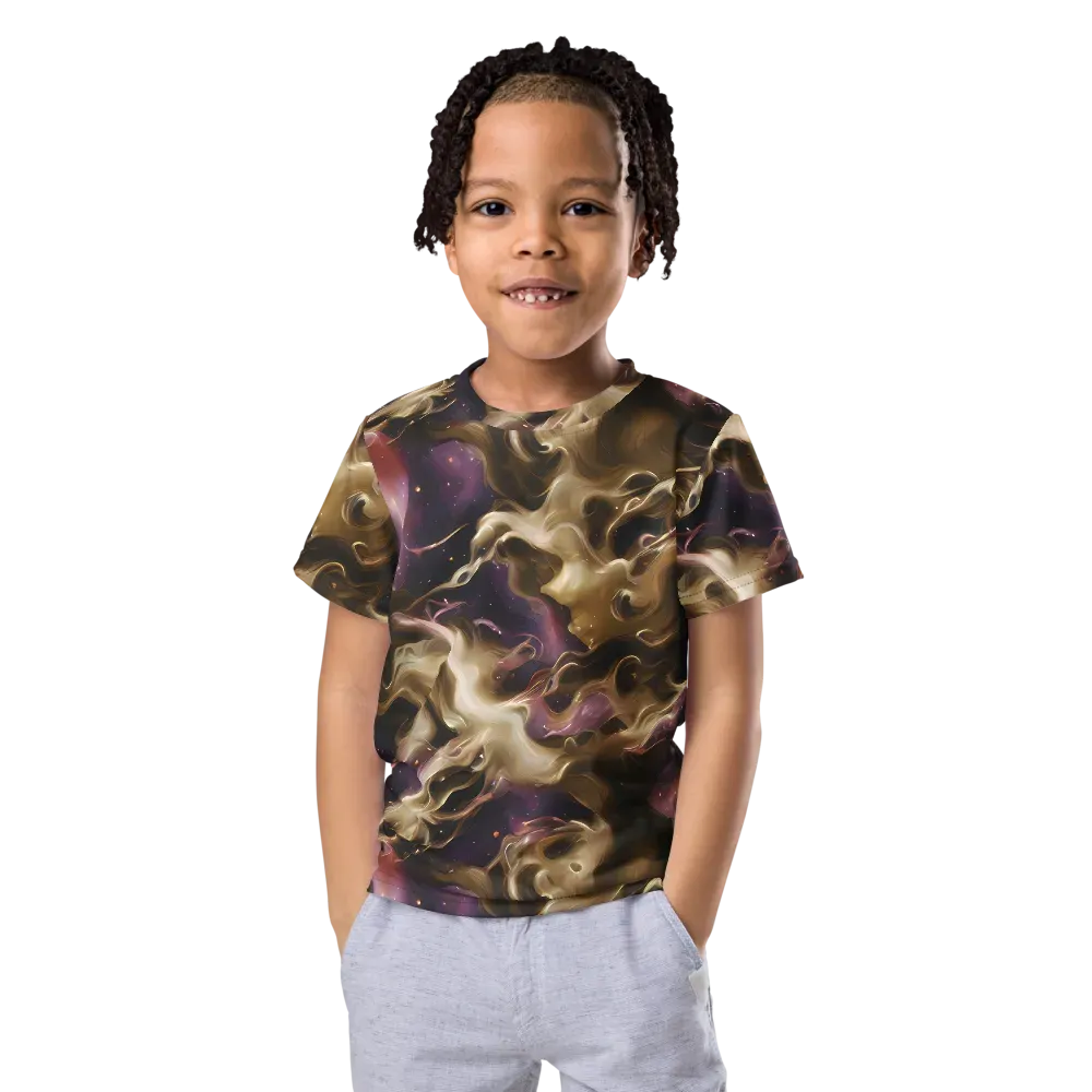 Astral Saffron on Kids Crew Neck T-Shirt — Front