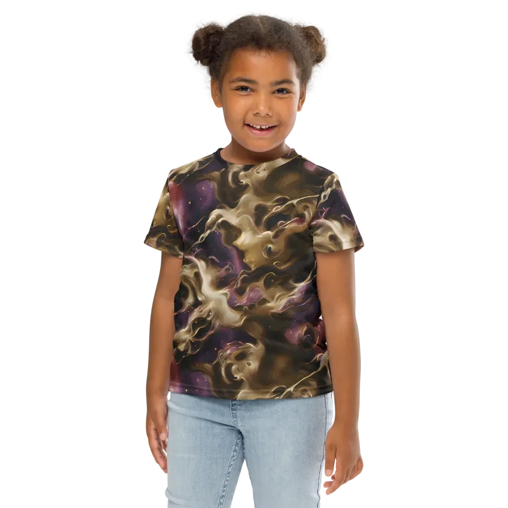 Astral Saffron on Kids Crew Neck T-Shirt — Front