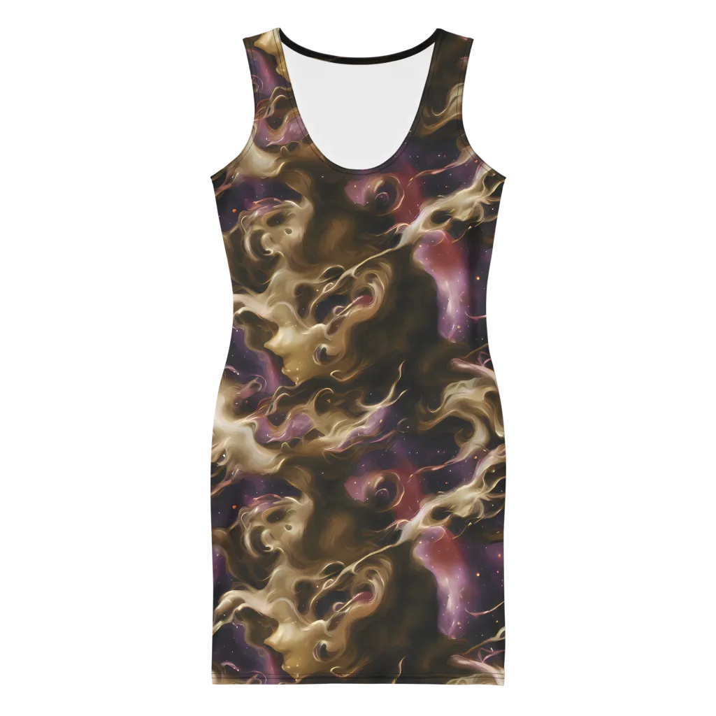 Astral Saffron on Bodycon Dress — Front