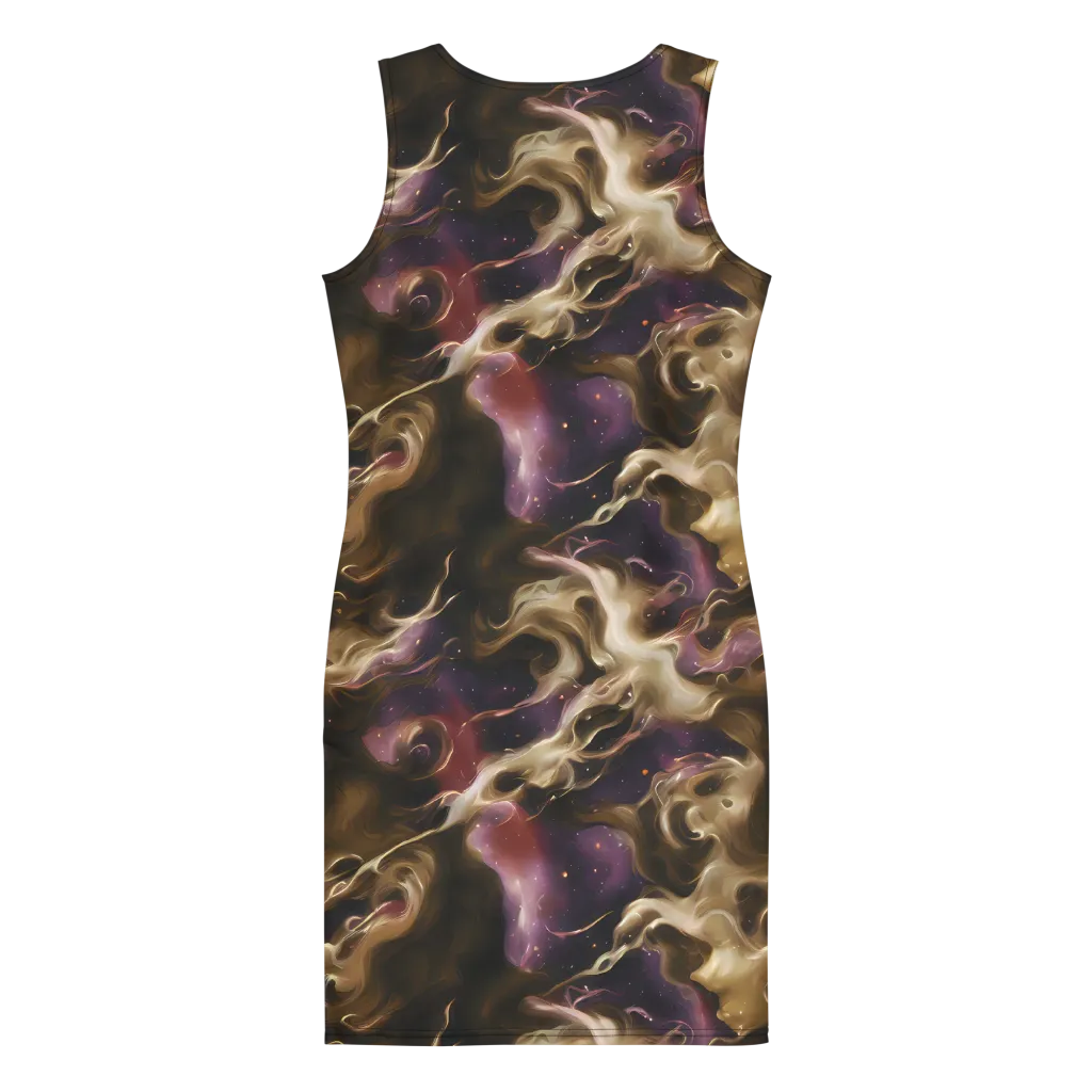 Astral Saffron on Bodycon Dress — Back