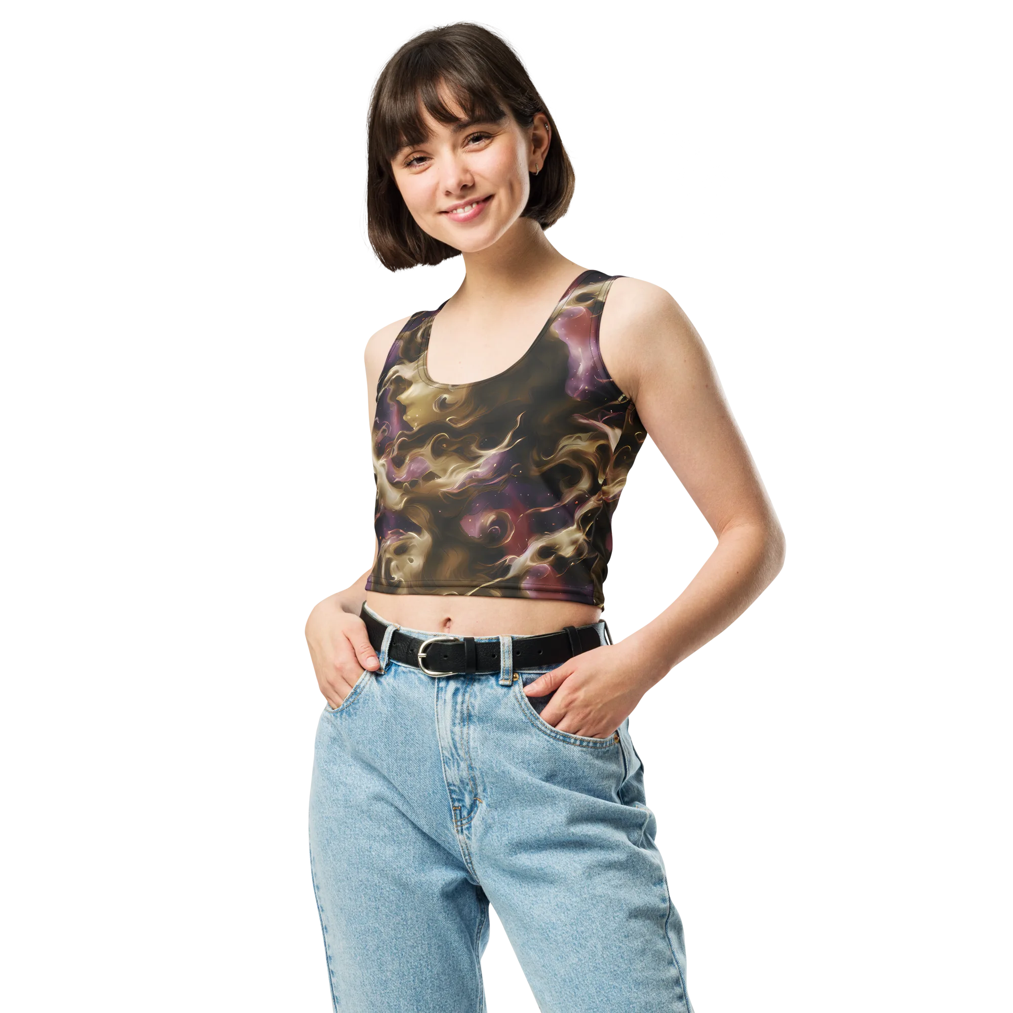 Astral Saffron on Crop Top — Front