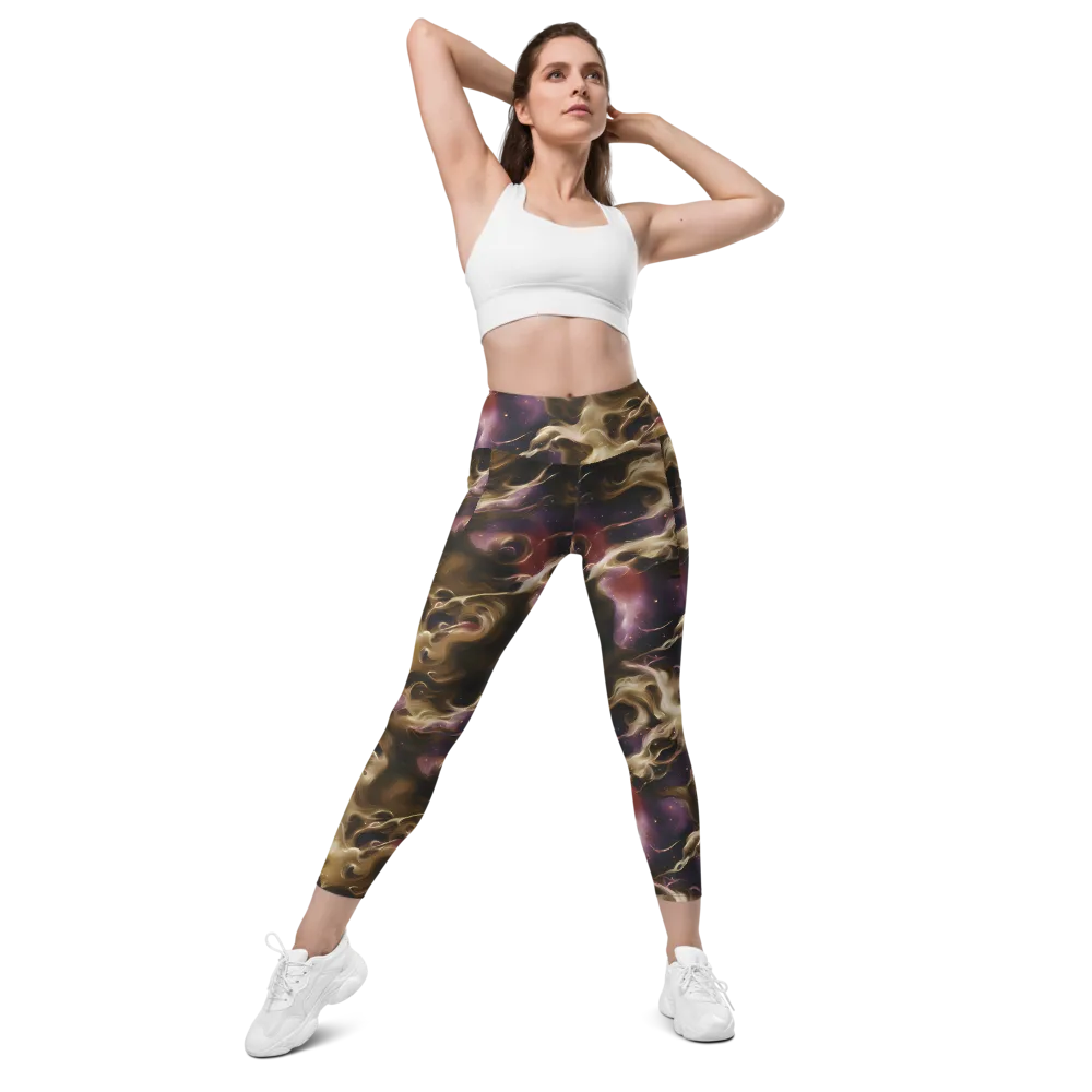 Astral Saffron on Leggings with Pockets — Front