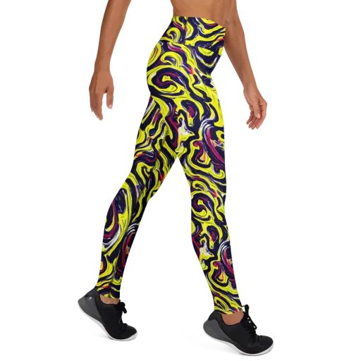 Citrus Thunder on a Yoga Leggings