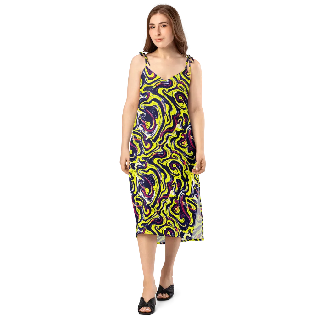 Citrus Thunder on Slip Dress — Front
