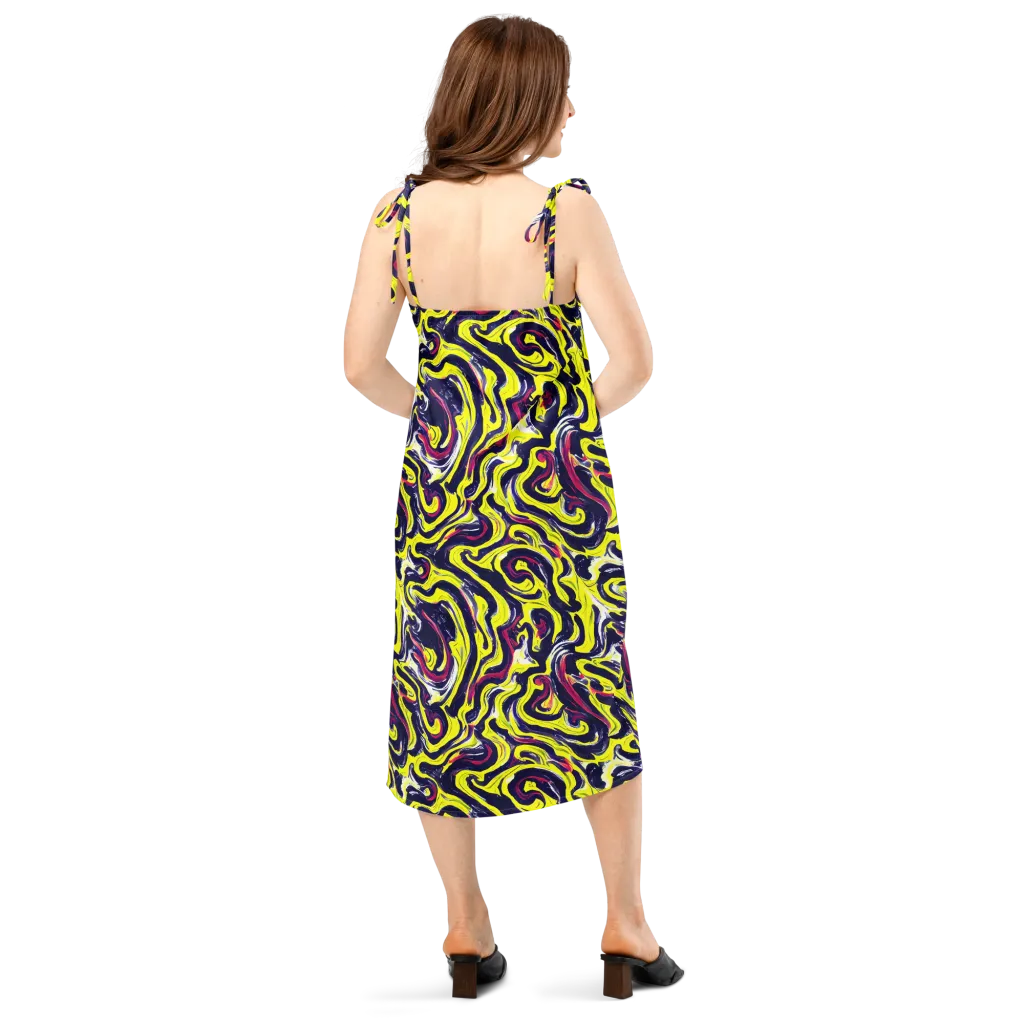Citrus Thunder on Slip Dress — Back
