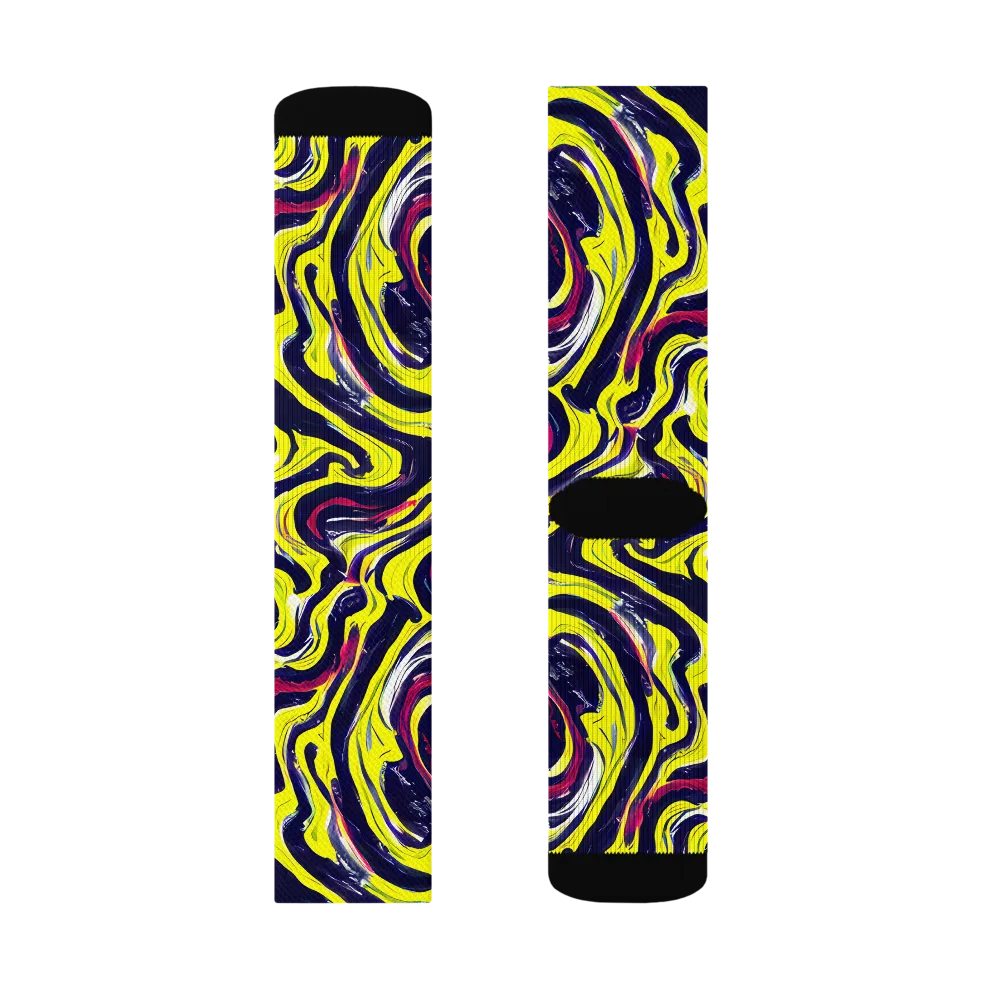 Citrus Thunder on Socks — Left Sock