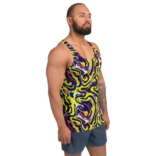Citrus Thunder on a Men's Tank Top
