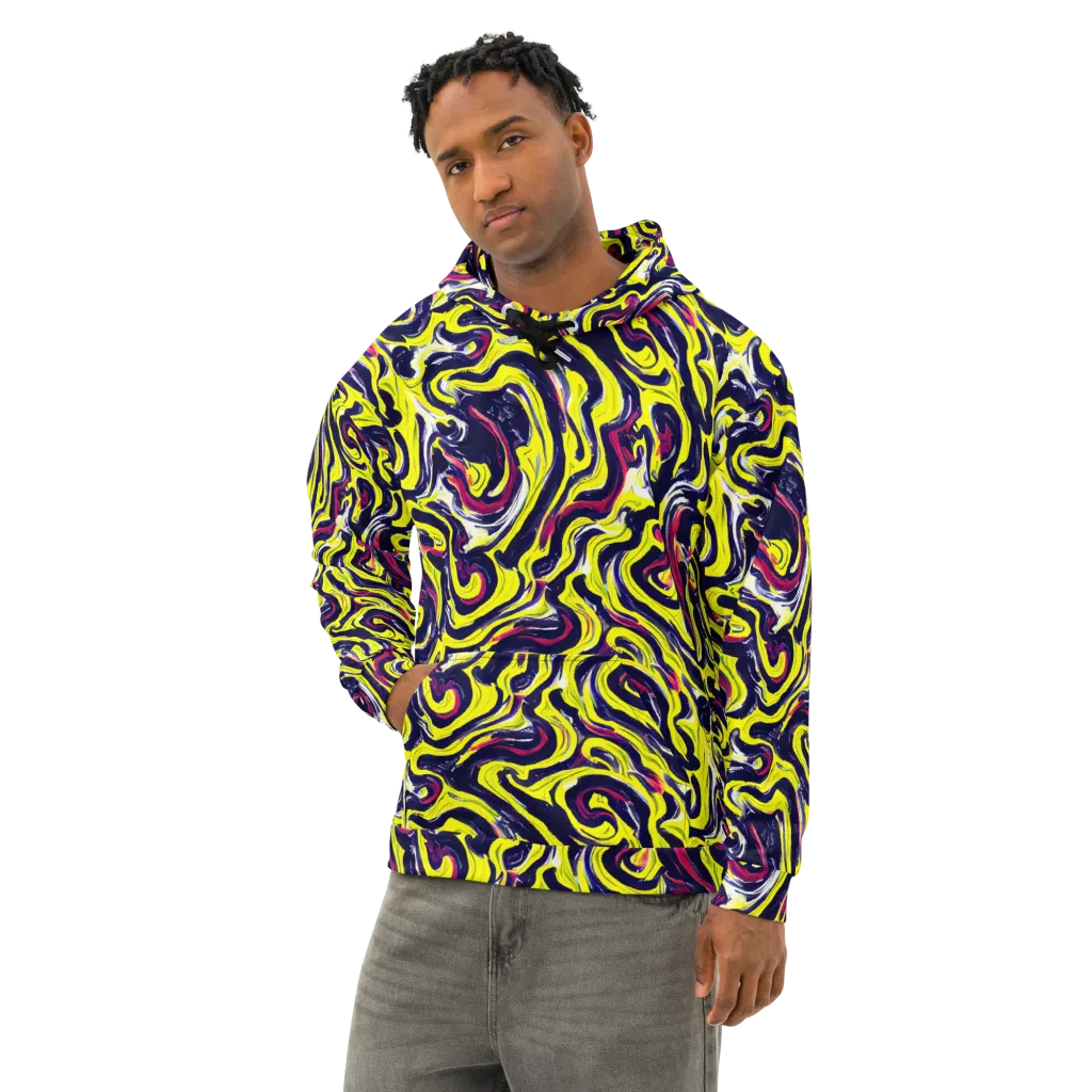 Citrus Thunder on Cotton Hoodie — Left Front