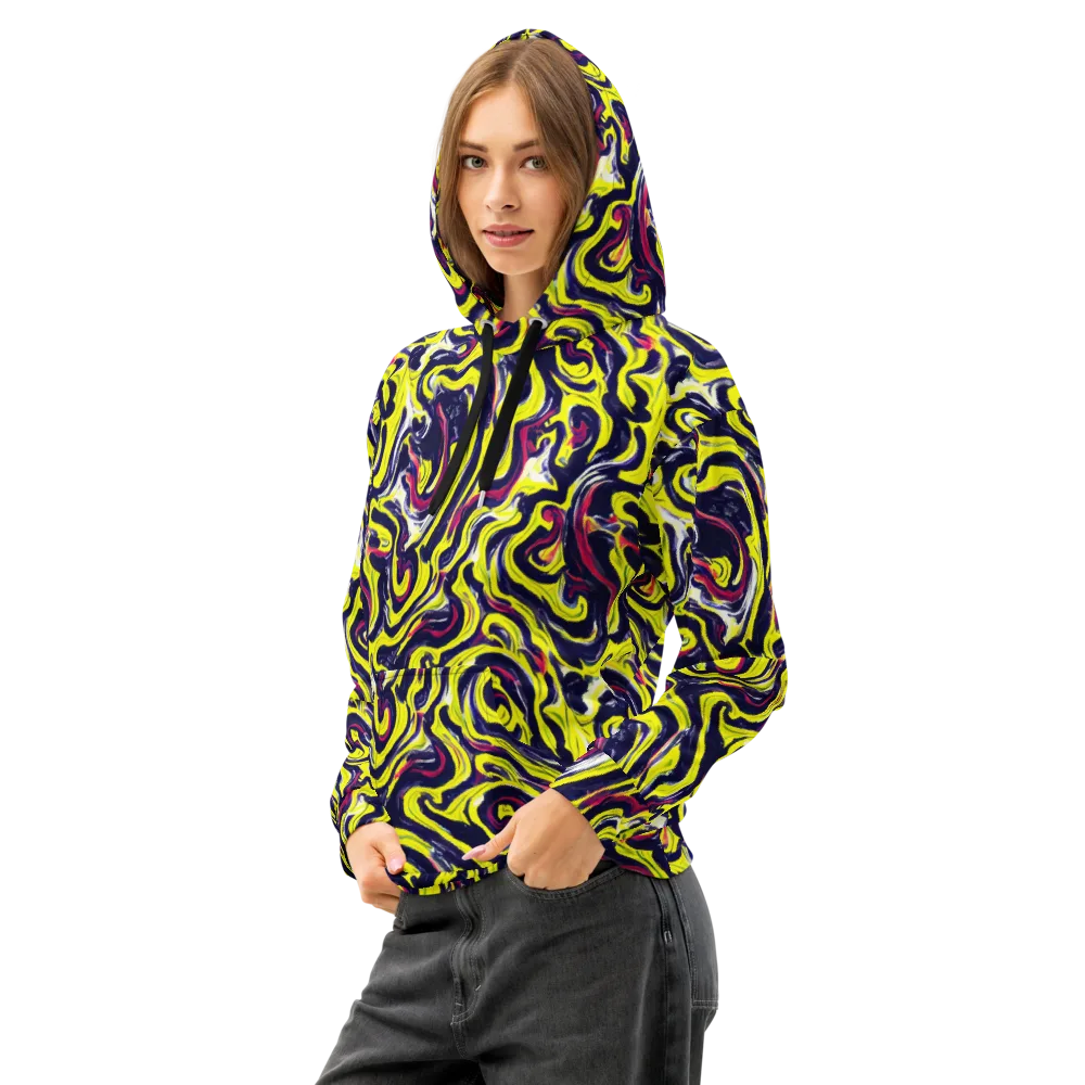 Citrus Thunder on Cotton Hoodie — Left Front