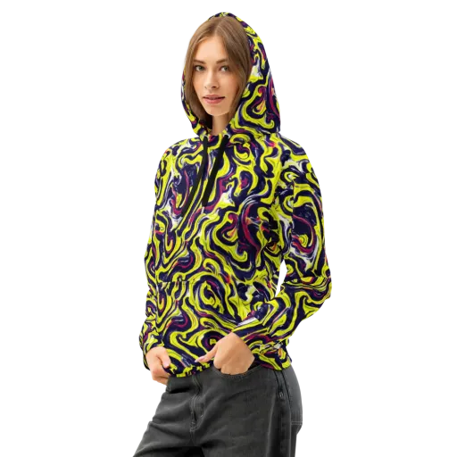 Citrus Thunder on a Cotton Hoodie