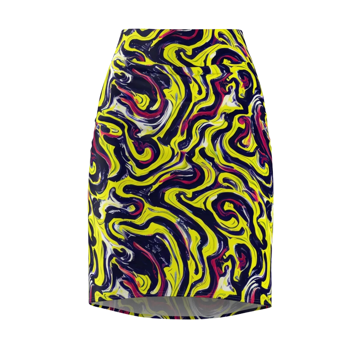 Citrus Thunder on Pencil Skirt — Front