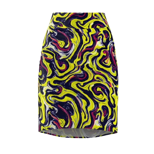 Citrus Thunder on a Pencil Skirt