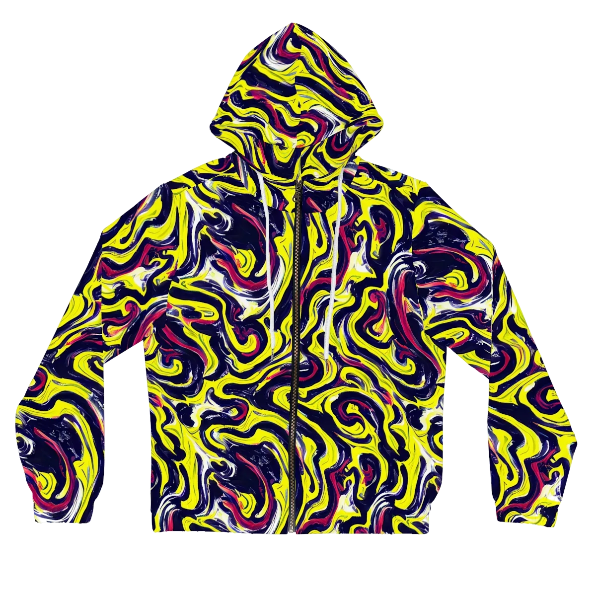 Citrus Thunder on Women's Full-Zip Hoodie — Front