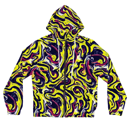 Citrus Thunder on a Women's Full-Zip Hoodie