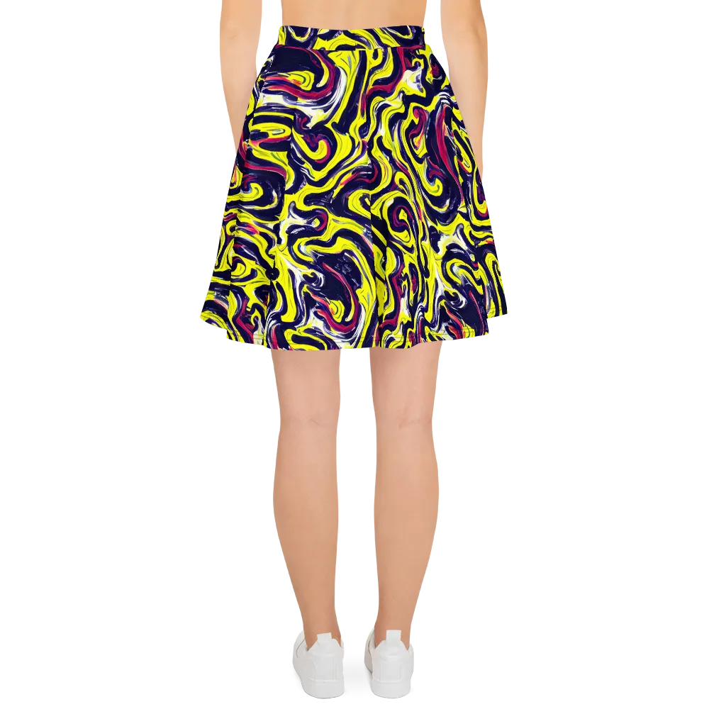 Citrus Thunder on Skater Skirt — Back