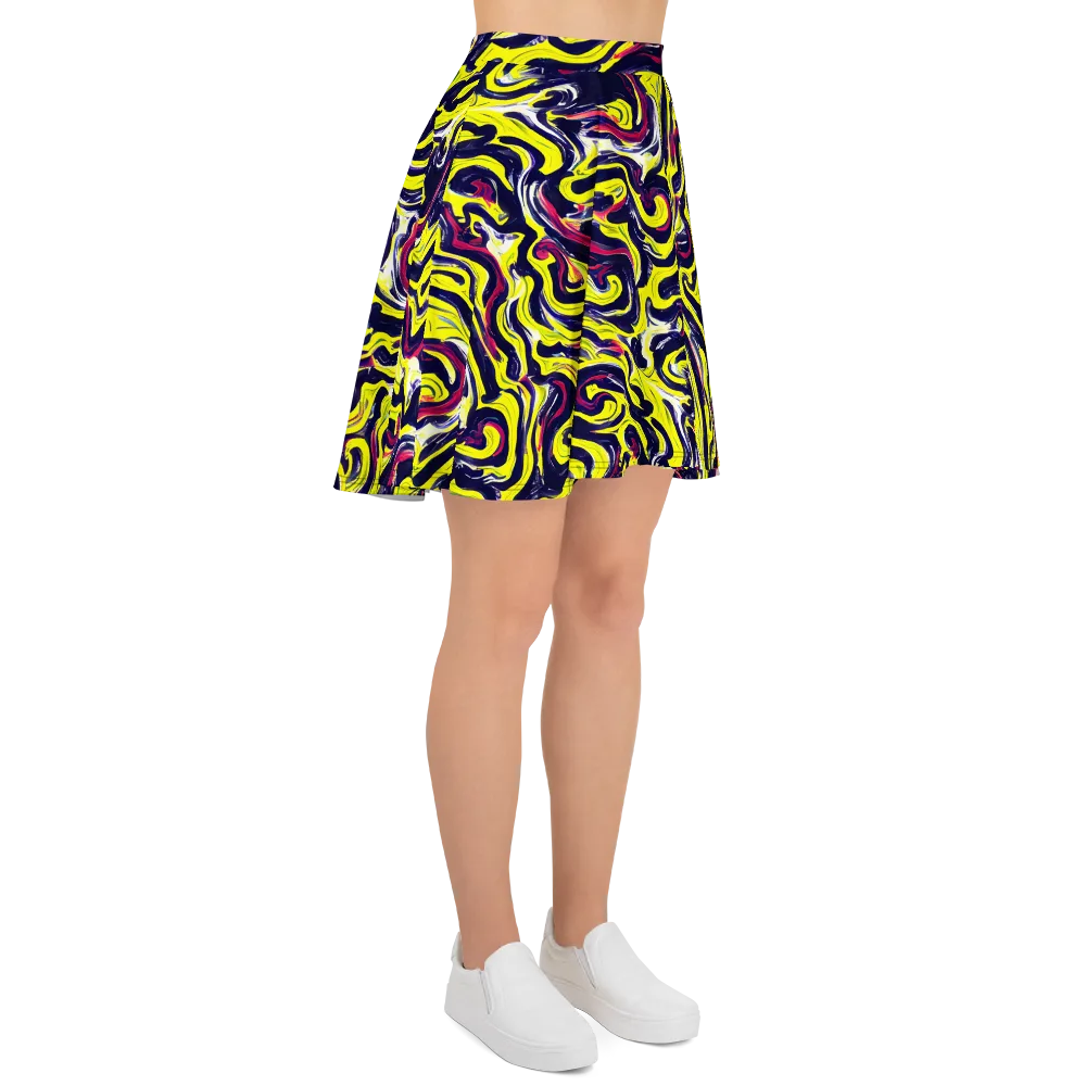 Citrus Thunder on Skater Skirt — Right