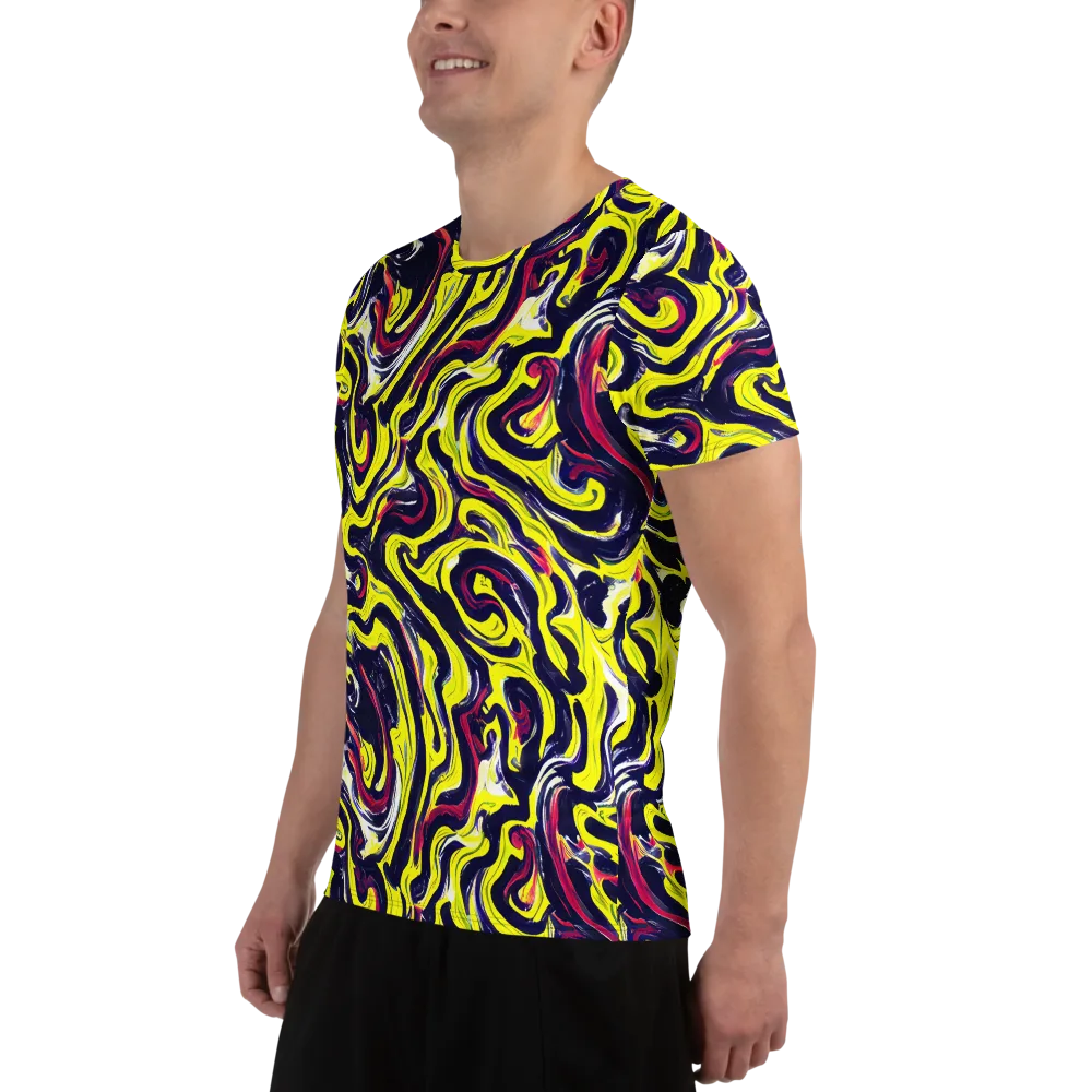 Citrus Thunder on Men's Athletic T-Shirt — Left