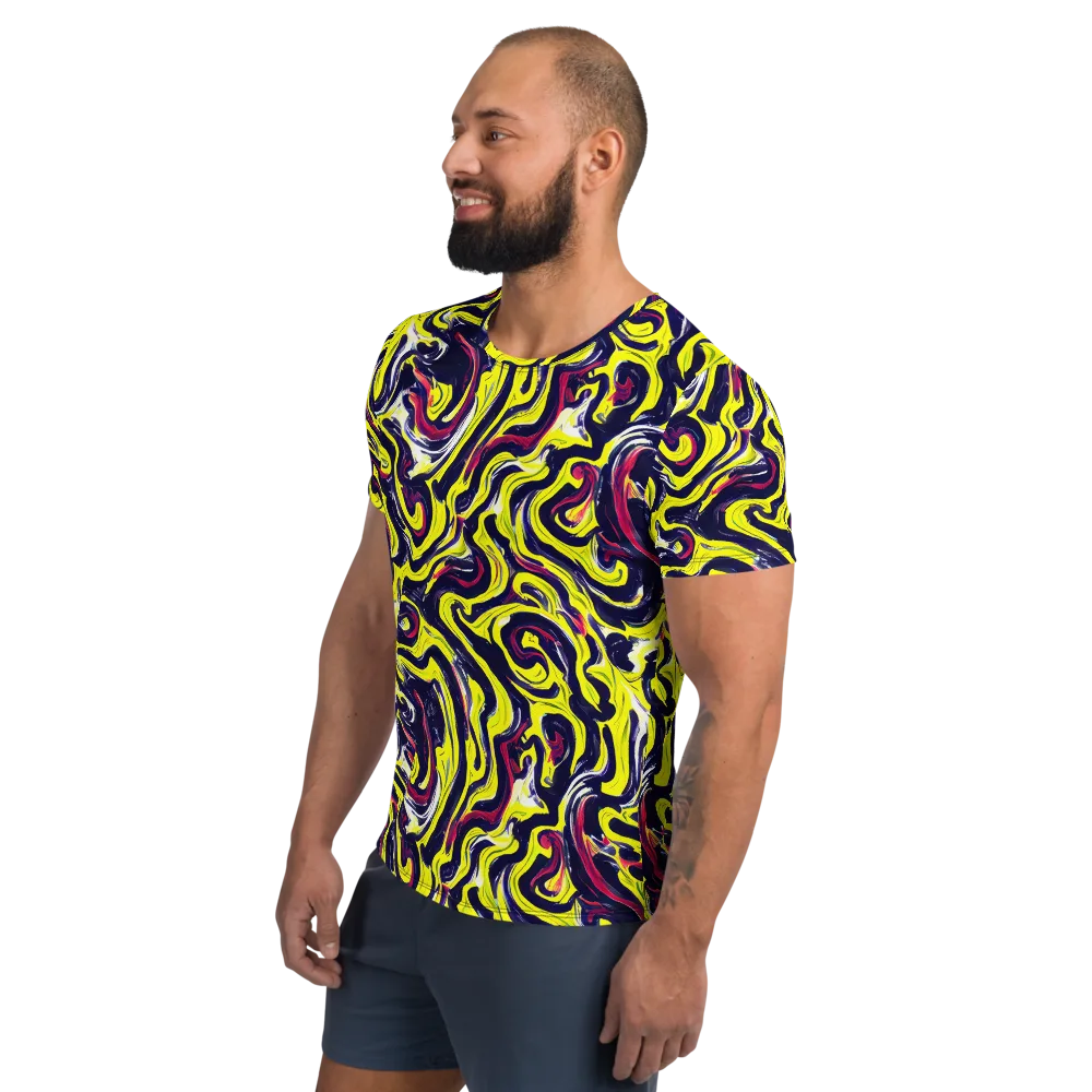 Citrus Thunder on Men's Athletic T-Shirt — Left