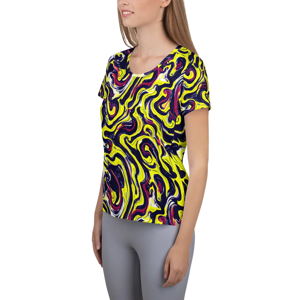 Citrus Thunder on Women's Athletic T-Shirt — Left