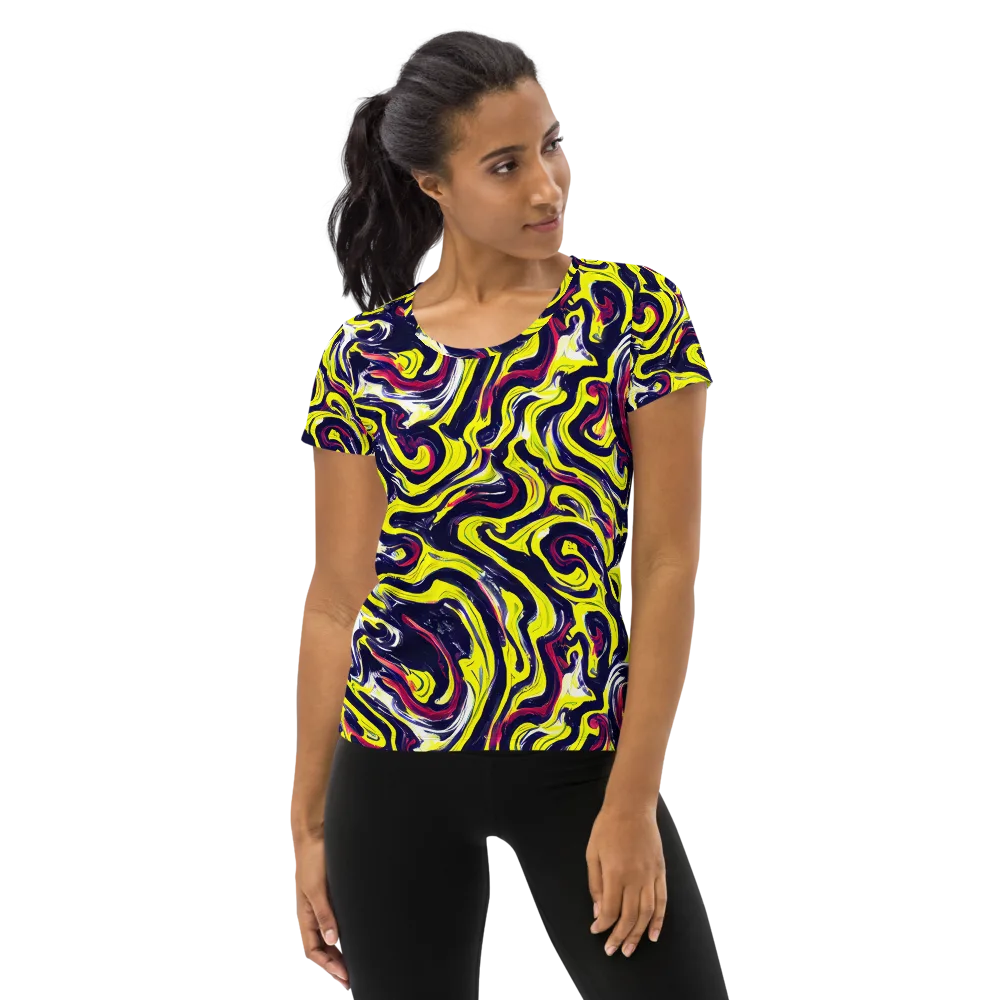 Citrus Thunder on Women's Athletic T-Shirt — Front