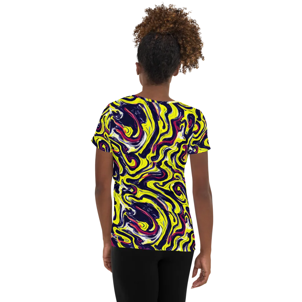 Citrus Thunder on Women's Athletic T-Shirt — Back