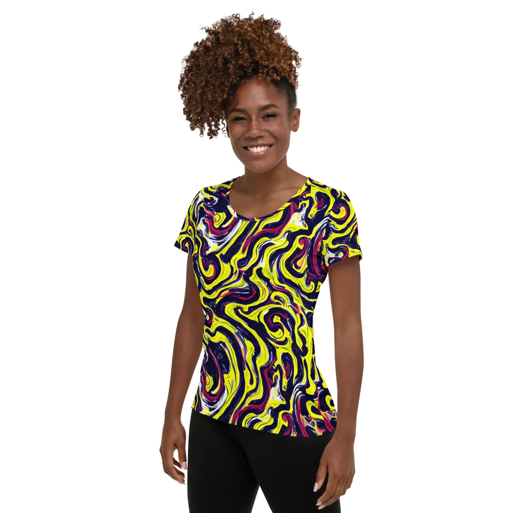 Citrus Thunder on Women's Athletic T-Shirt — Left