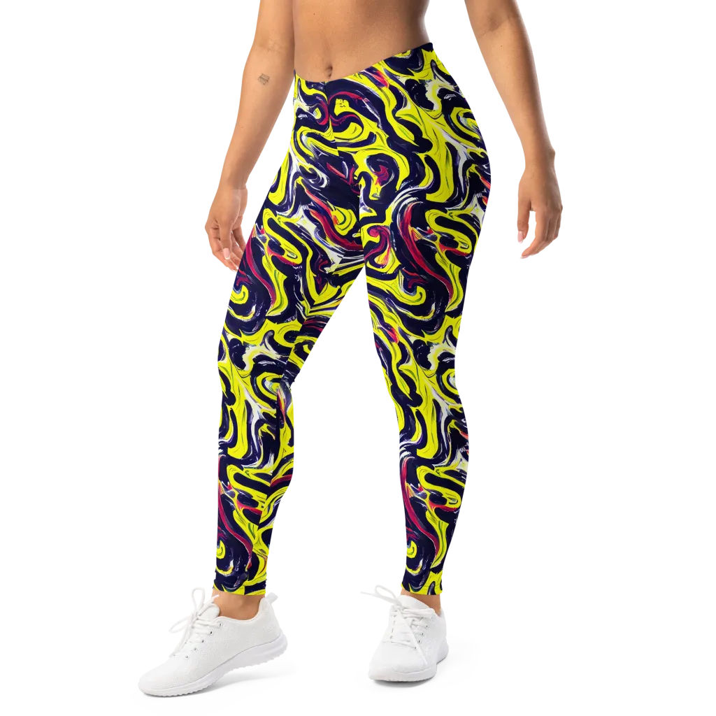 Citrus Thunder on Leggings — Left Front
