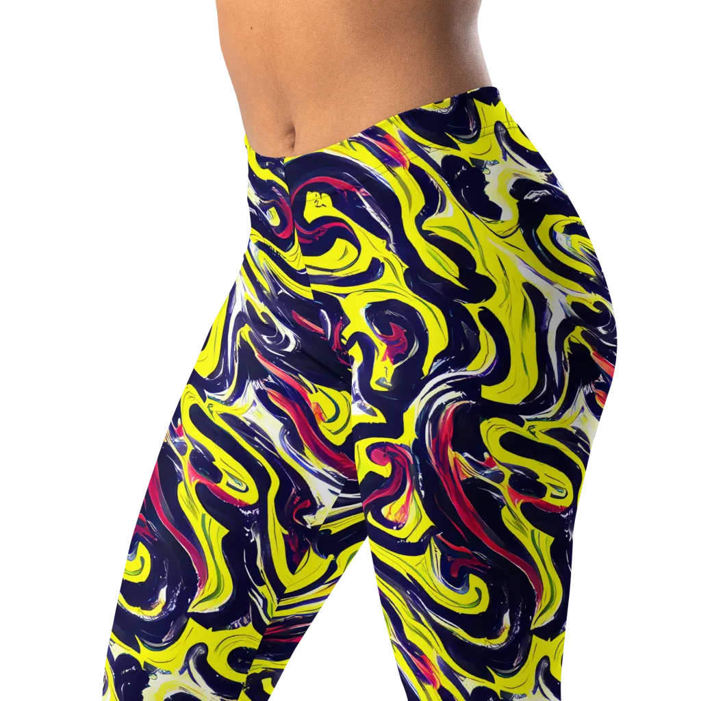 Citrus Thunder on Leggings — Left Front