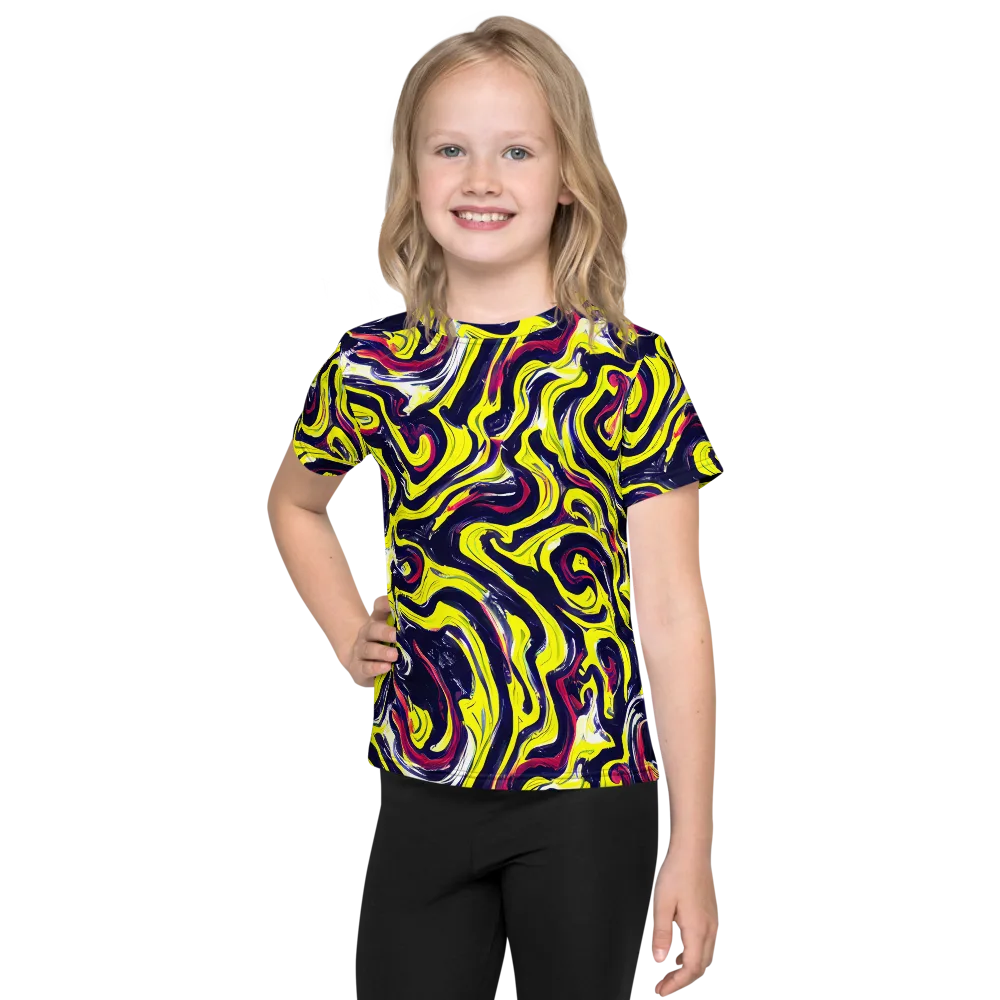 Citrus Thunder on Kids Crew Neck T-Shirt — Front