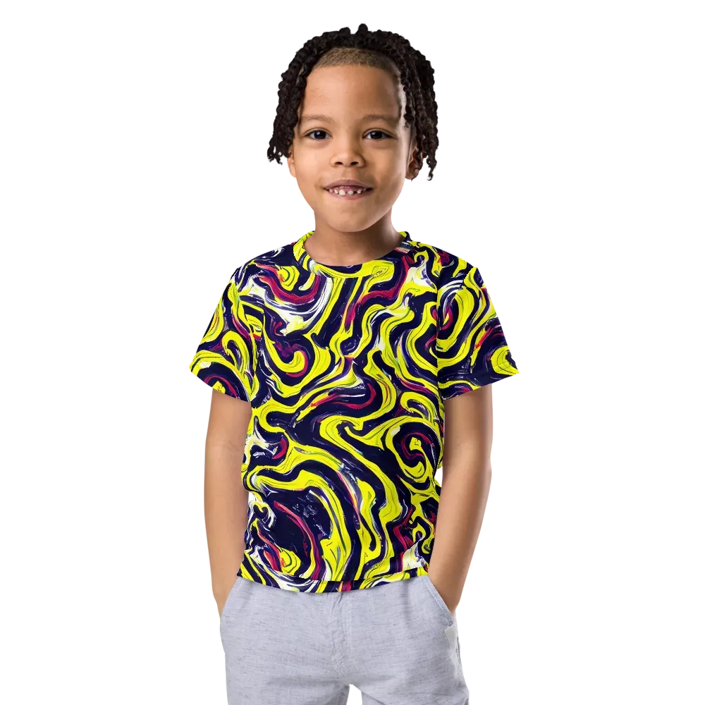 Citrus Thunder on Kids Crew Neck T-Shirt — Front