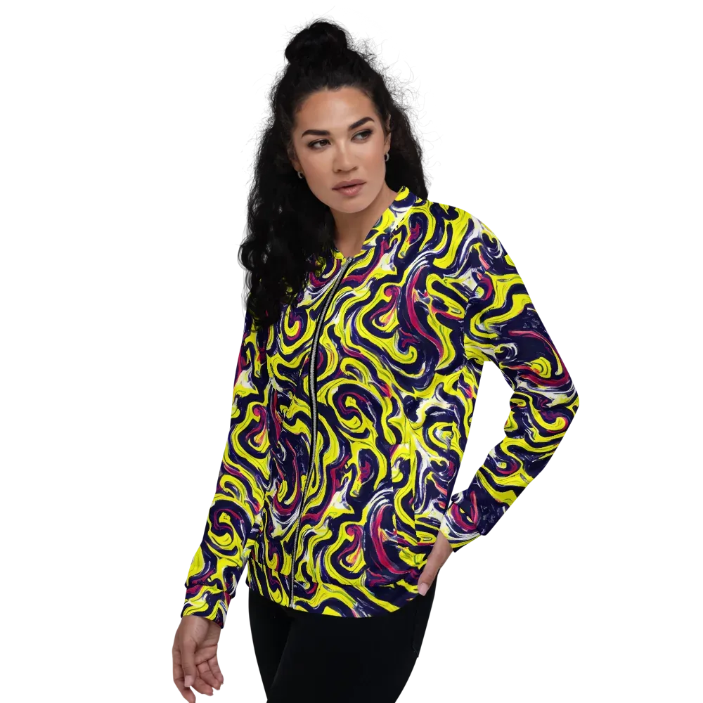 Citrus Thunder on Bomber Jacket — Left