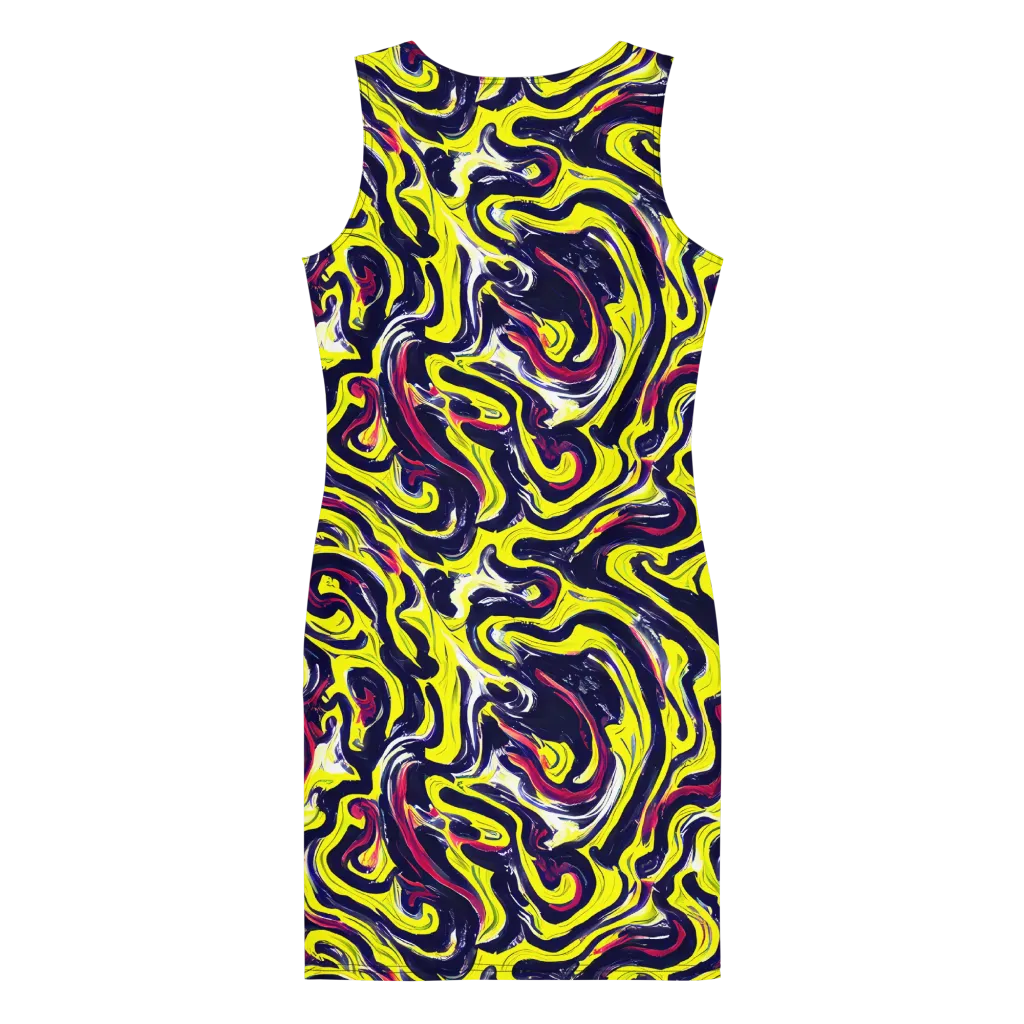 Citrus Thunder on Bodycon Dress — Back