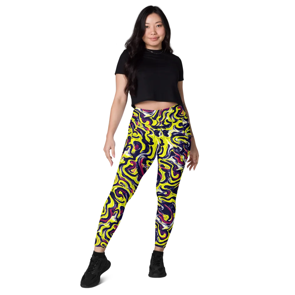 Citrus Thunder on Leggings with Pockets — Front
