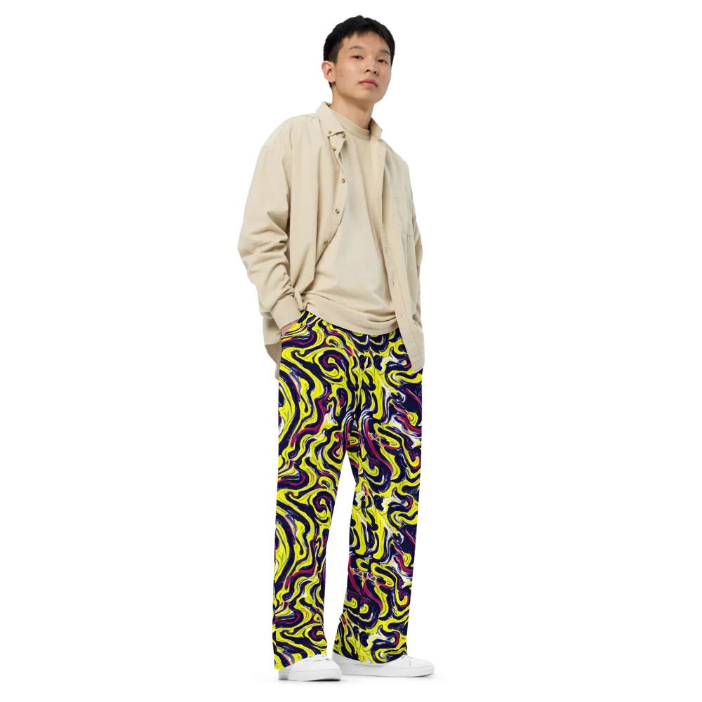 Citrus Thunder on Wide-Leg Pants — Right Front