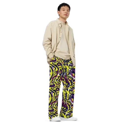 Citrus Thunder on a Wide-Leg Pants