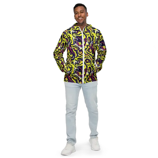 Citrus Thunder on a Men's Windbreaker
