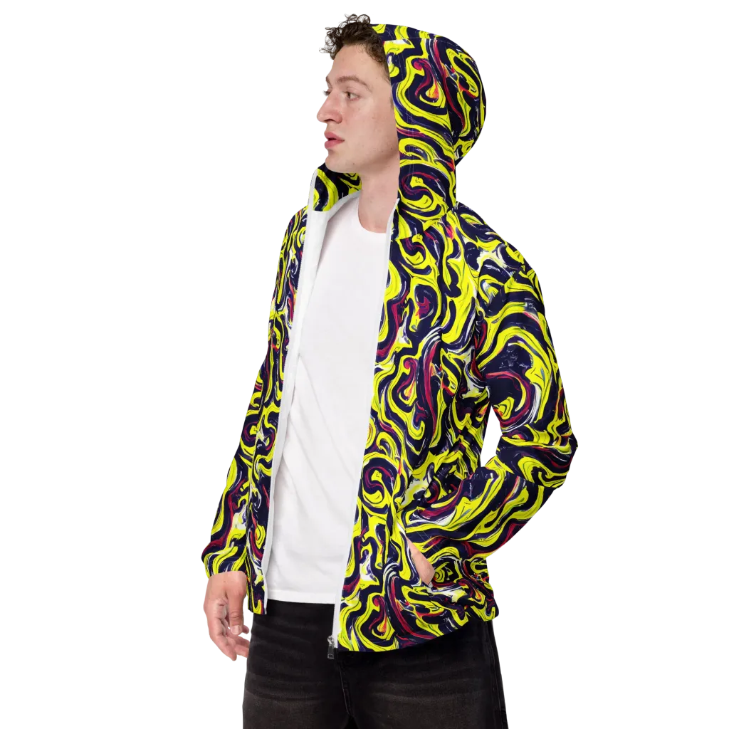 Citrus Thunder on Men's Windbreaker — Left Front