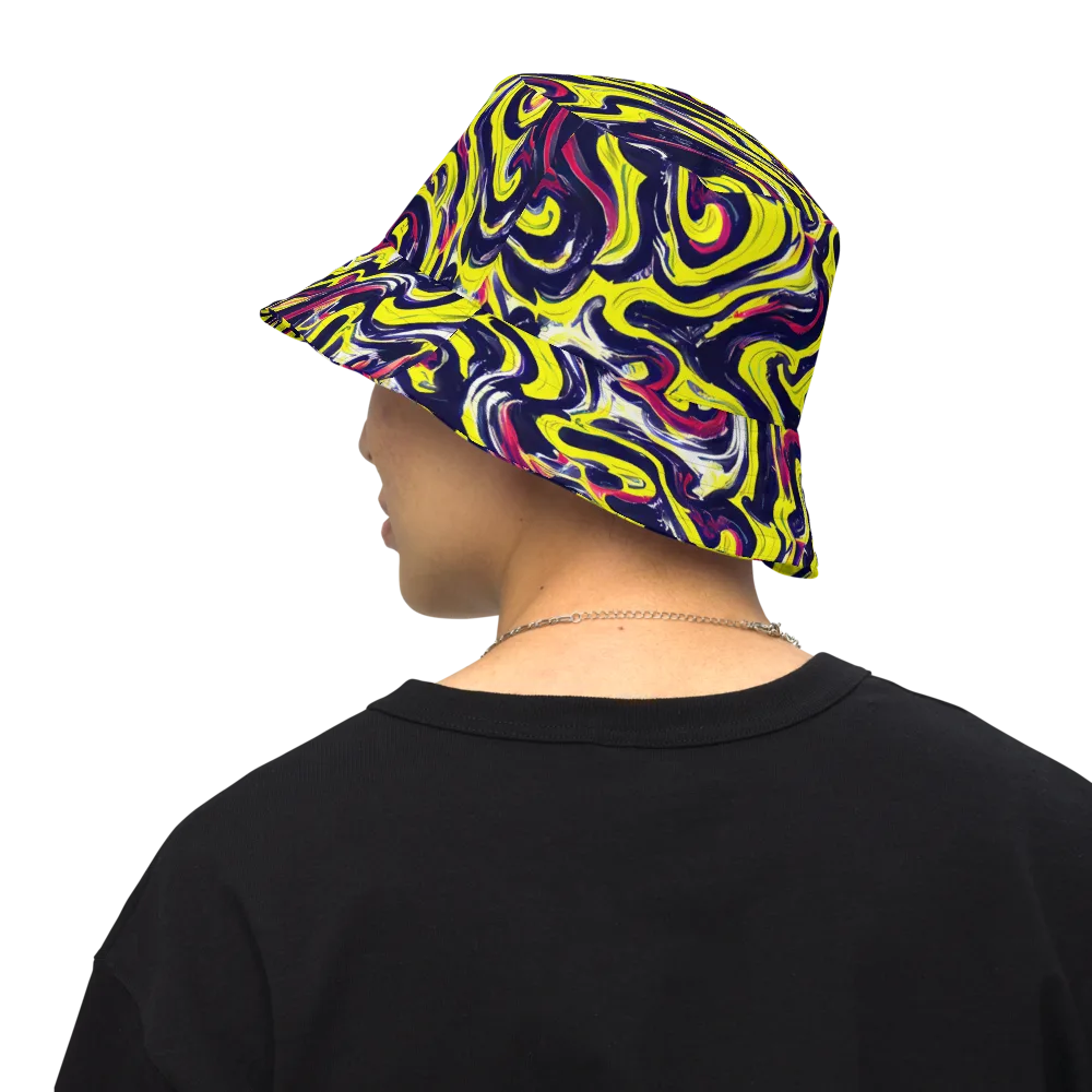 Citrus Thunder on Reversible Bucket Hat — Back Inside