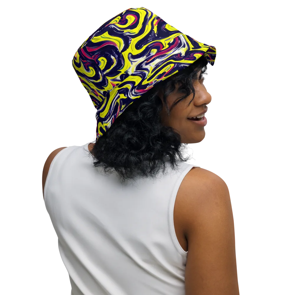 Citrus Thunder on Reversible Bucket Hat — Right Outside