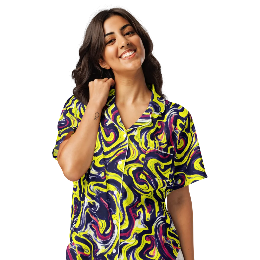 Citrus Thunder on Women's Short Sleeve Pajama Top — Front